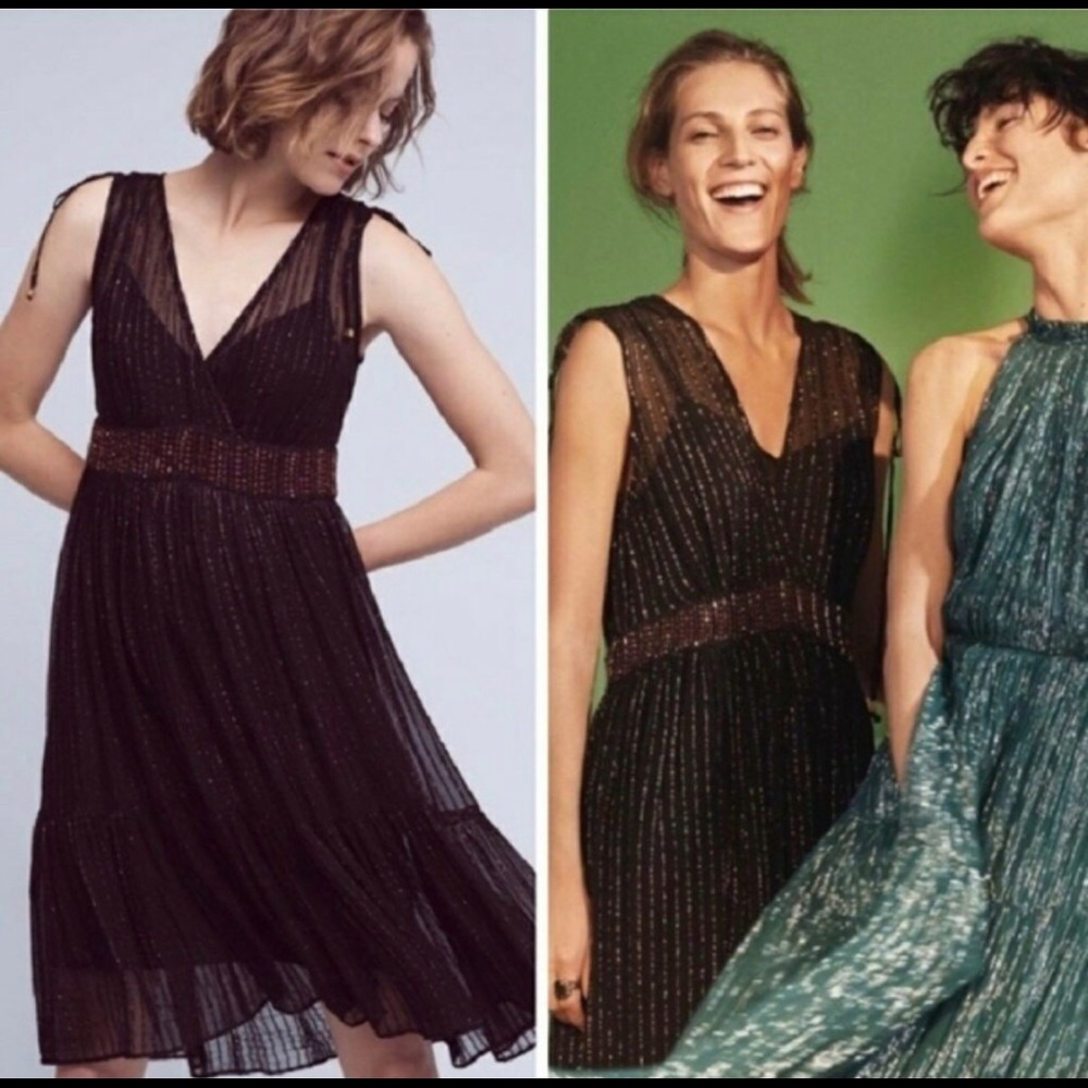 Gorgeous NWOT Floreat Sheer Midi Ruffle Dress